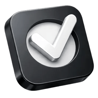 3D approval icon featuring a checkmark on the Noble Ertragholm about page
